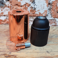 Cylindrical Polished Copper E27 Bulb Holder