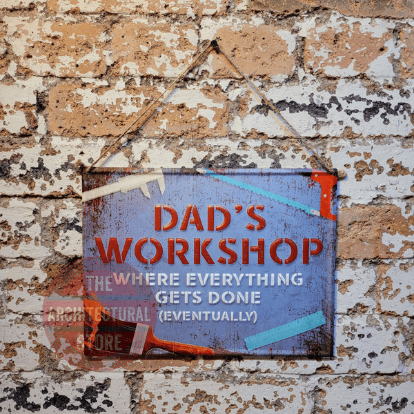 Dads Workshop Metal Wall Sign