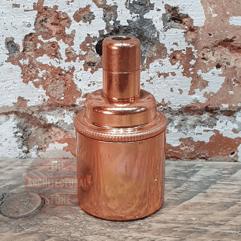 E27 Brass Lamp Holder Bright Copper