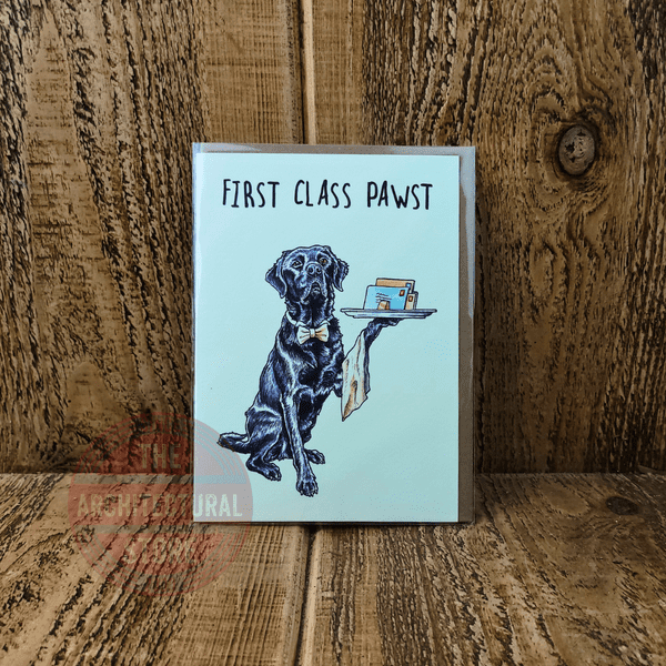 First Class Pawst Birthday / Greetings Cards