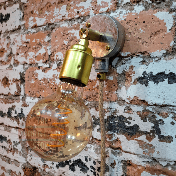 Galvanised Industrial Swivel Wall Light E27