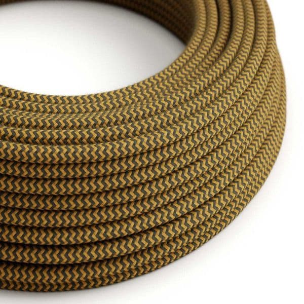 Golden Honey and Anthracite 3 Core Electrical Cable