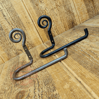 Hand Forged Curly Tail Toilet Roll Holders Beeswax & Antique Iron