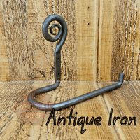 Hand Forged Curly Tail Toilet Roll Holders Beeswax & Antique Iron