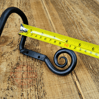 Hand Forged Curly Tail Toilet Roll Holders Beeswax & Antique Iron