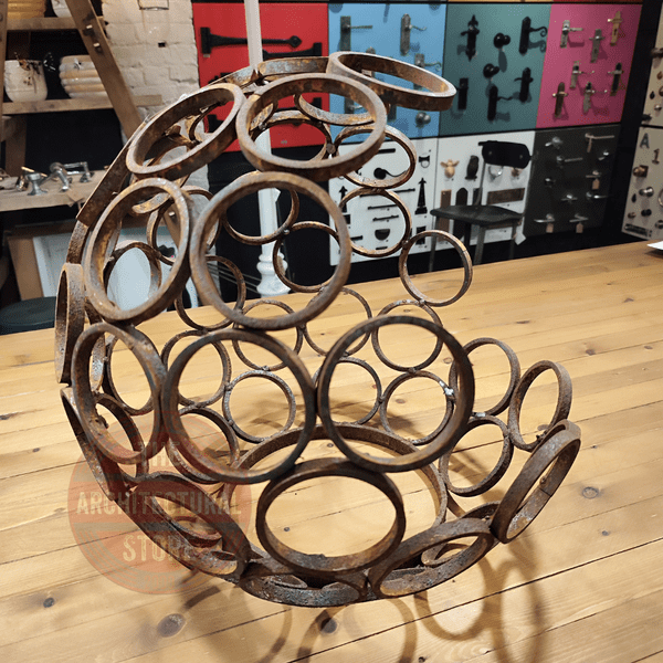 Handmade Pre Rusted Steel Ring Open Fronted Garden Globe