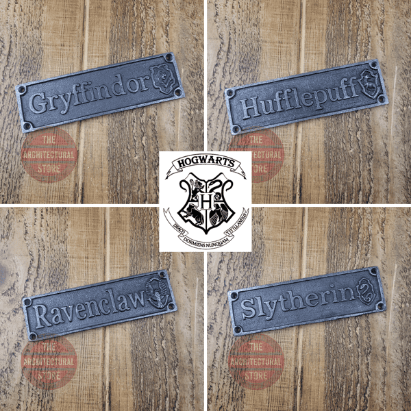 Harry Potter Hogwarts House Plaques Gryffindor Slytherin Ravenclaw Hufflepuff