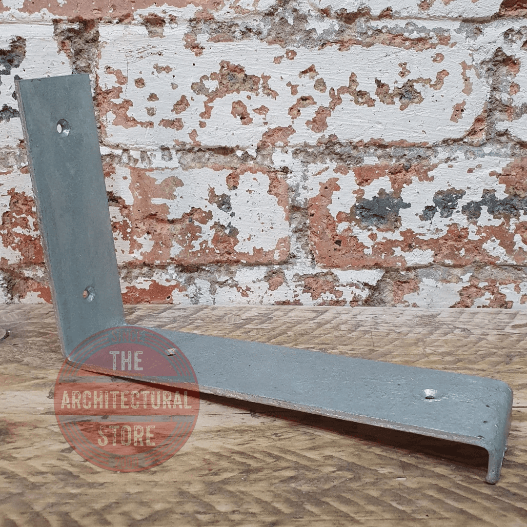 Heavy-Duty Shelf Brackets Galvanised 6 x 8"