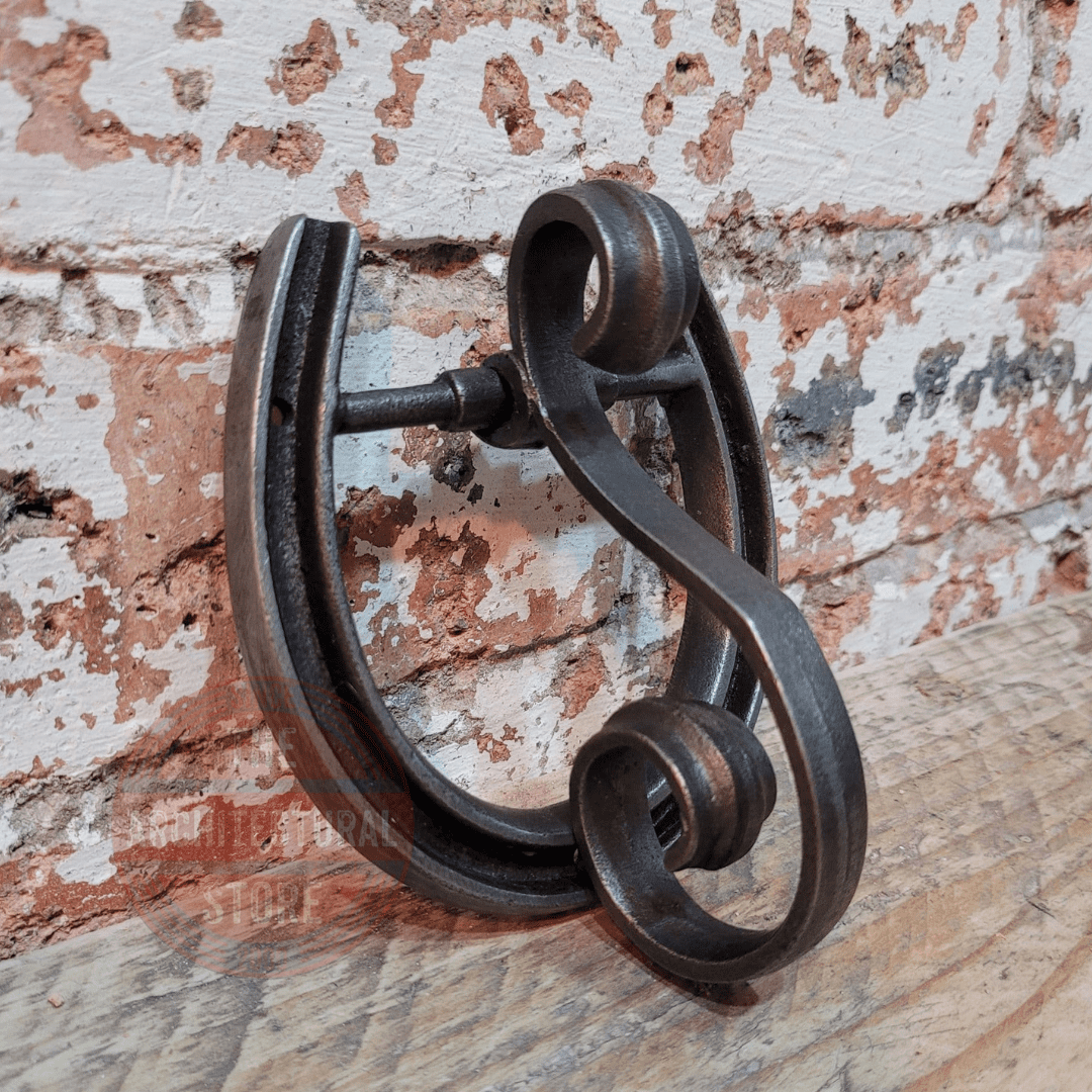Lone Star Horse Shoe Cast Iron Door Knock Western Rustic Metal Look Knocker