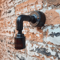 Industrial Antique Iron Angled Wall Light