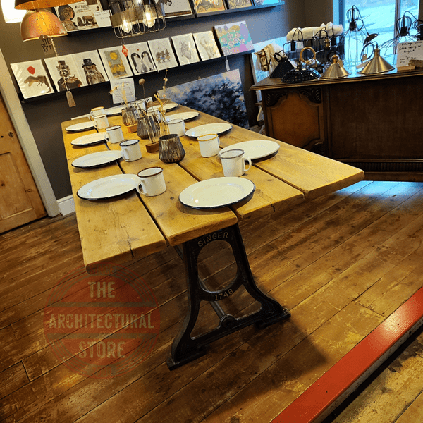 Industrial Scaffold Board Table On Singer Legs