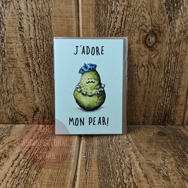 J'Adore Mon Pear! Birthday / Greetings Cards