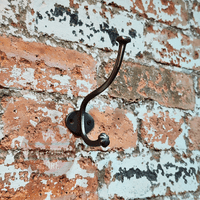 Large Shell Tipped Double Coat Hook 150mm 6