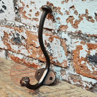 Large Shell Tipped Double Coat Hook 150mm 6