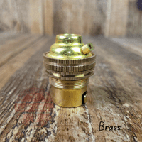M10 Bayonet B22 Bulb Holders  Antique Brass, Nickel, Chrome, Bronze, Copper
