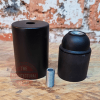 M10 Cylindrical Black E27 Bulb Holder