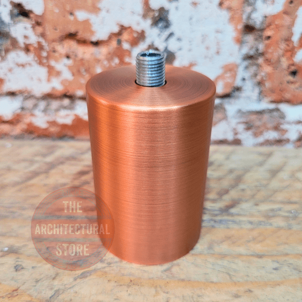 M10 Cylindrical Brushed Copper E27 Bulb Holder