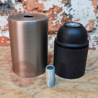 M10 Cylindrical Brushed Titanium E27 Bulb Holder