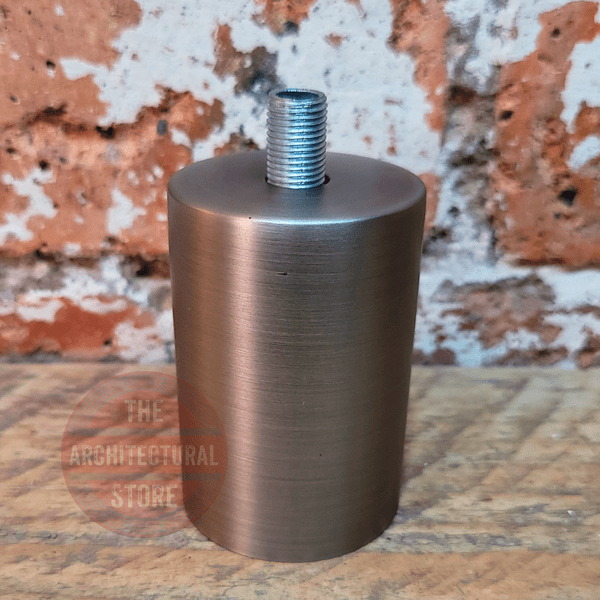 M10 Cylindrical Brushed Titanium E27 Bulb Holder