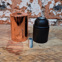 M10 Cylindrical Polished Copper E27 Bulb Holder