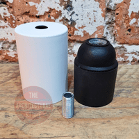 M10 Cylindrical White E27 Bulb Holder