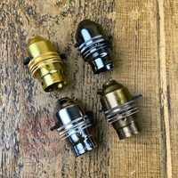 M10 Switched Bayonet Bulb Holder B22 Antique Brass, Nickel, Bronze,