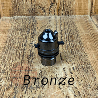 M10 Switched Bayonet Bulb Holder B22 Antique Brass, Nickel, Bronze,
