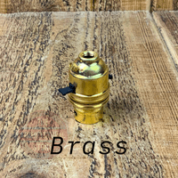 M10 Switched Bayonet Bulb Holder B22 Antique Brass, Nickel, Bronze,