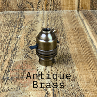M10 Switched Bayonet Bulb Holder B22 Antique Brass, Nickel, Bronze,