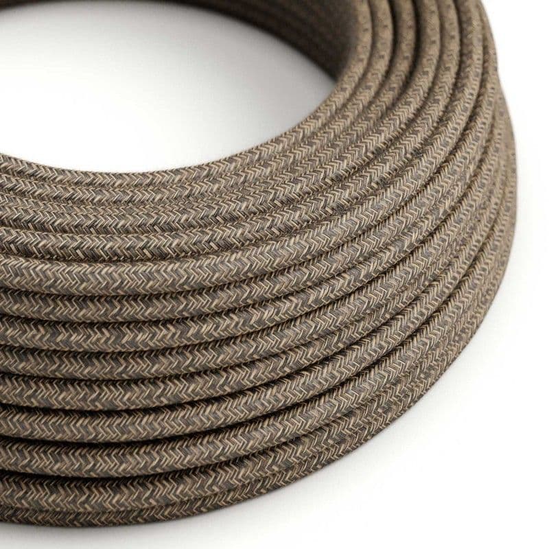Natural Linen Brown 3 Core Electrical Cable