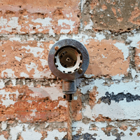 Nickel Industrial E27 Wall Light