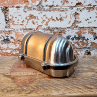 Nickel On Brass Outdoor Bulkhead Light With Cover