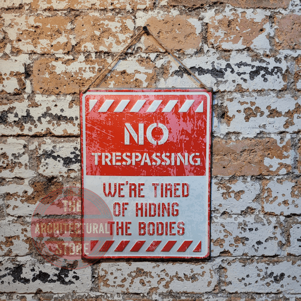 No Trespassing Metal Wall Sign