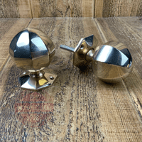 Octagonal Solid Brass Door Knob Set