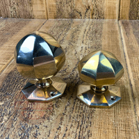 Octagonal Solid Brass Door Knob Set