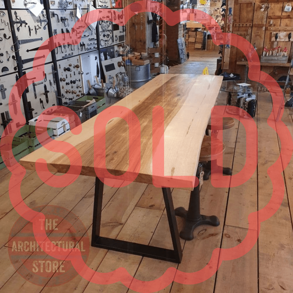 One Piece Wooden Table On A Frame Legs