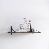 Pair Of Black Suspense Shelf Brackets