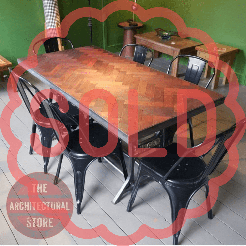 Parquet Table On Singer Legs