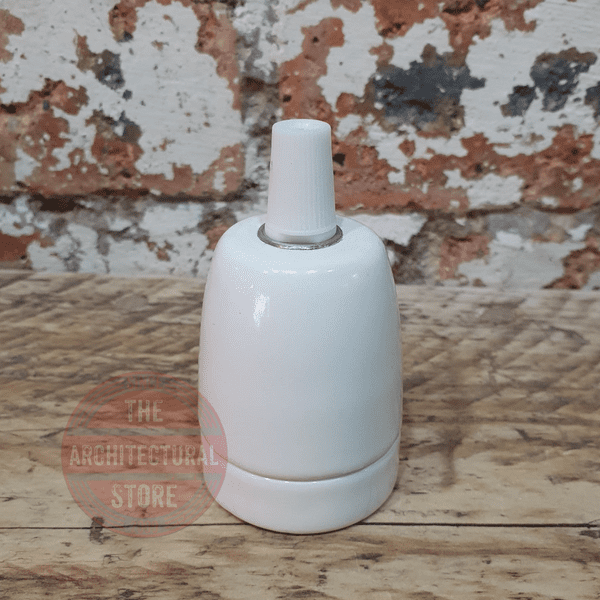 Porcelain E27 Bulb Holder White