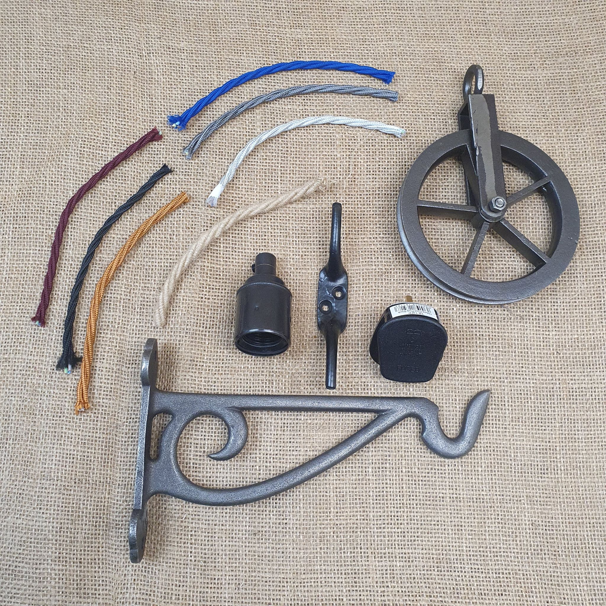 Pulley Wheel Wall Light