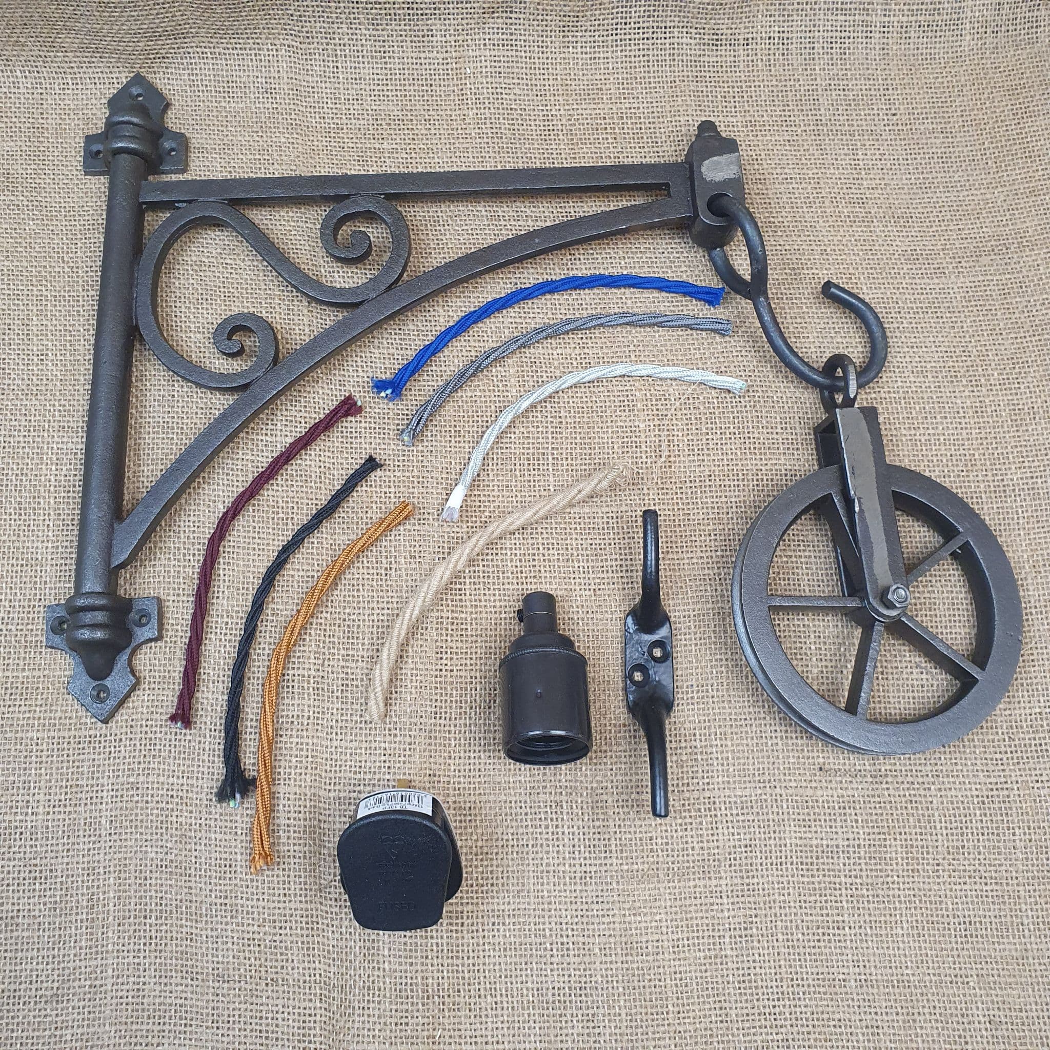 Pulley Wheel Wall Light