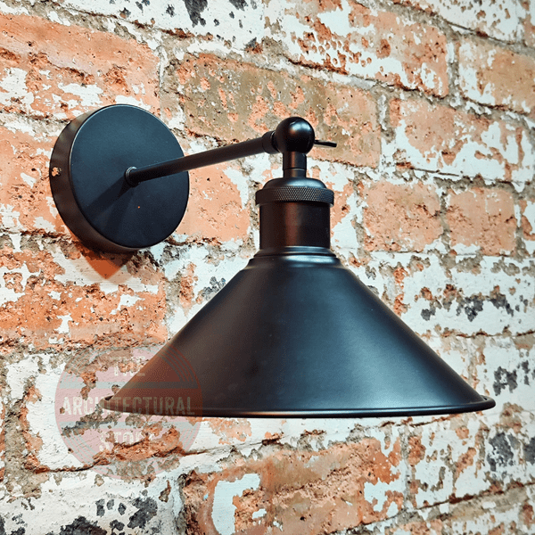 Retro Style Industrial Wall Light With Customisable Rose