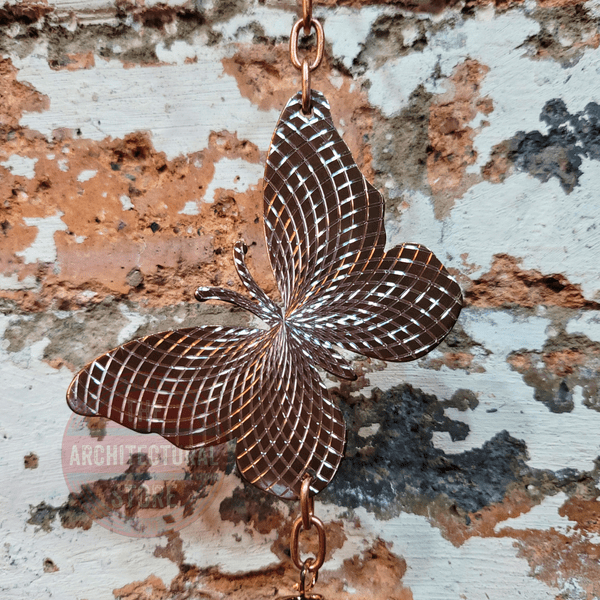 Rose Gold Butterfly Wind Chime