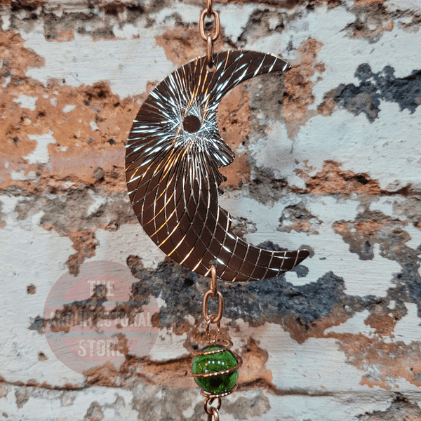 Rose Gold Moon Wind Chime
