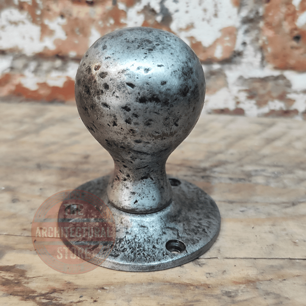 Round Mortice Door Knob Set In Pewter