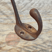 Rust Finish Double Coat Hook 120mm