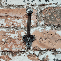 Single Arm Traditional Coat Hook With 4 Inch  Standout