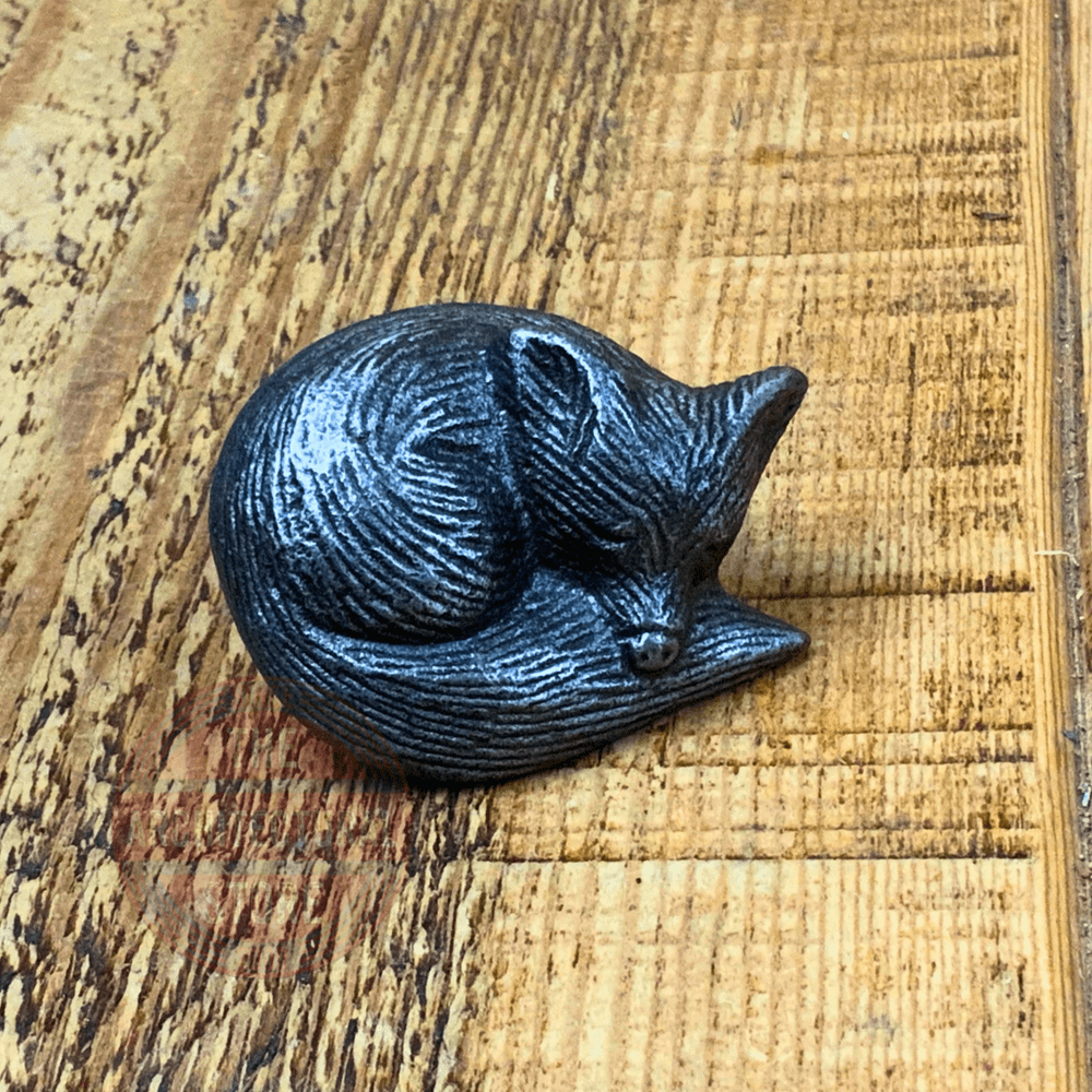 Sleeping Fox Cast Iron Cupboard Knob