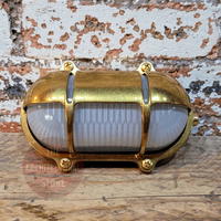 Solid Brass Outdoor Bulkhead Light With Cover