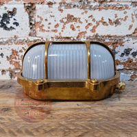 Solid Brass Outdoor Bulkhead Light With Cover